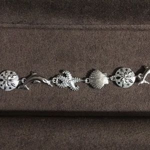 Sterling silver beach themed bracelet